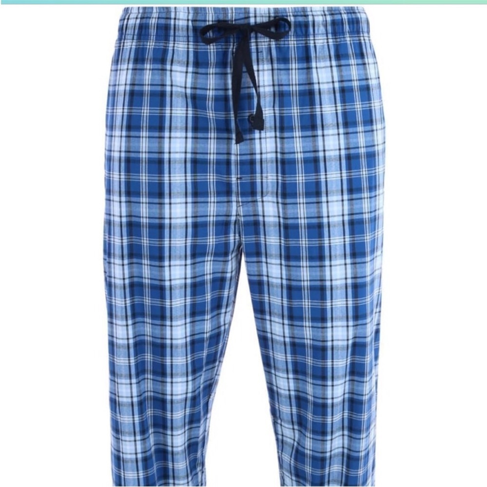 2fer! 2 Pair Hanes Men's Tag Free Comfort Flex Plaid Pajama Lounge Pants, NWT - Picture 3 of 11